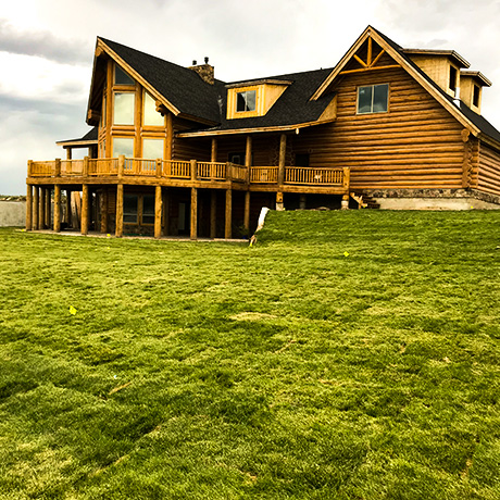 sunken firepit custom landscaping in rexburg idaho