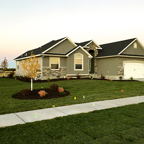 sunken firepit custom landscaping in rexburg idaho