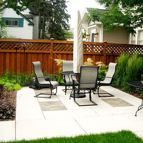 sunken firepit custom landscaping in rexburg idaho